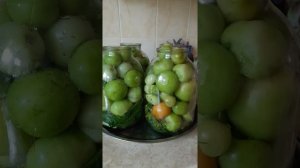 ?Рецепт  проверенный  годами Квашеные зелёные помидоры ?%.Recipe for sauerkraut green tomatoes
