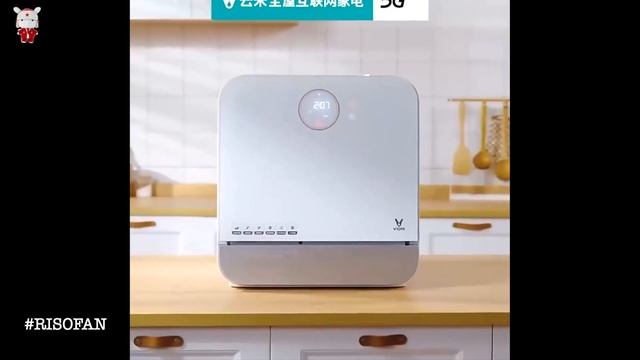 Xiaomi Internet dishwasher 4 sets of mesa style Mijia app intelligent control high temperature. смотреть онлайн
