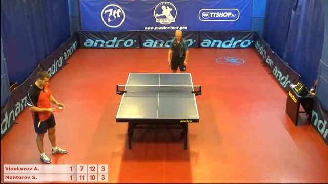Настольный теннис матч 280918 11 Винокуров Александр Мантуров Сергей смотреть онлайн