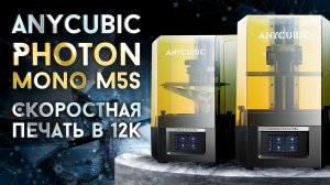 Обзор 3D принтера Anycubic Photon Mono M5s быстрая печать в 12K!