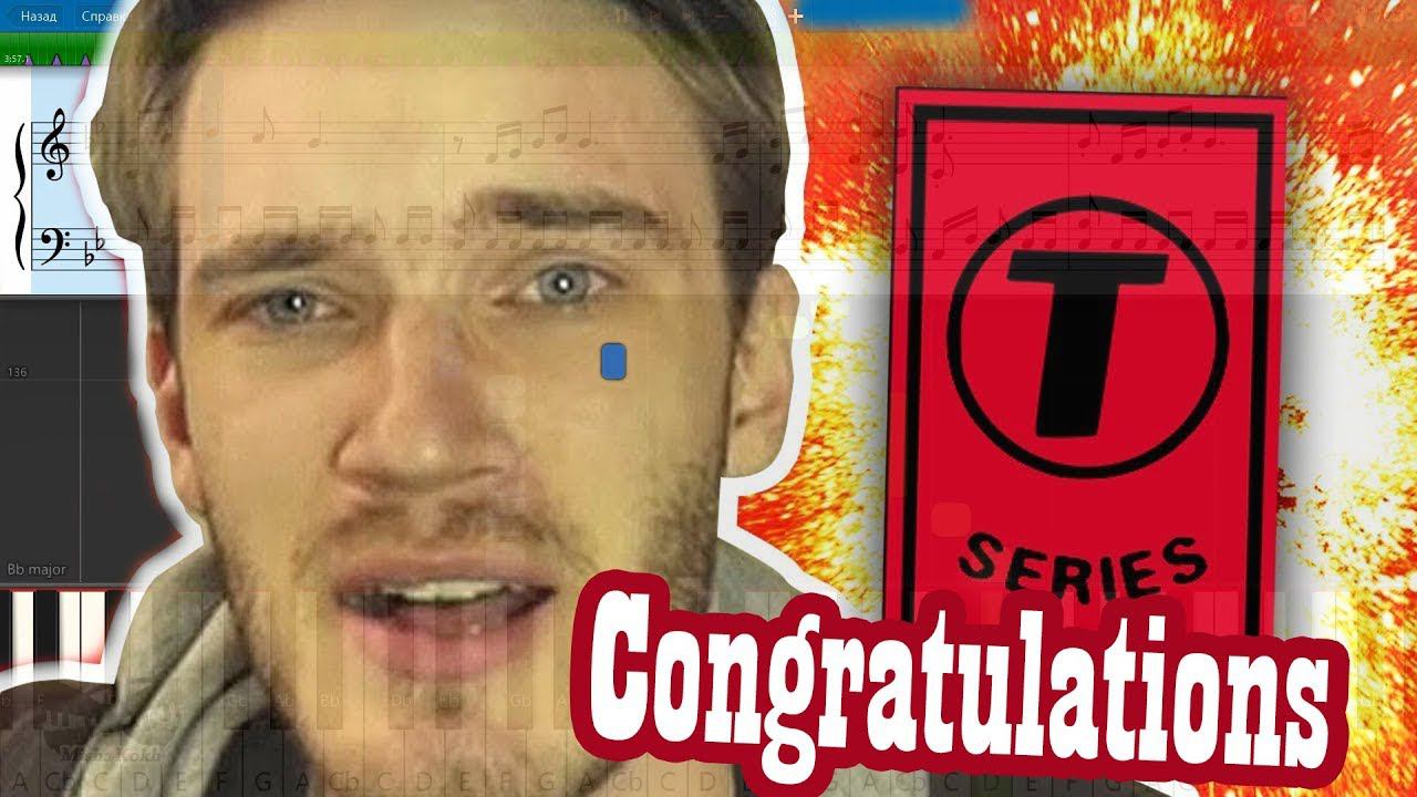 Congratulations by PewDiePie [Piano Tutorial | Sheets | MIDI] Synthesia