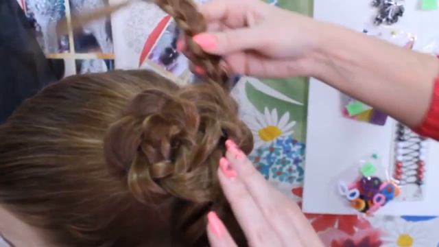 Плетение кос.Цветок из волос Можно заплести самой себе смотреть онлайн