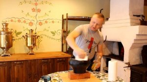 Обжиг чугунного горшка (Обжиг чугунка)