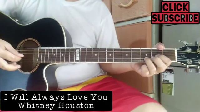 I Will Always Love You - Whitney Houston (Guitar Cover) Easy Chords смотреть онлайн