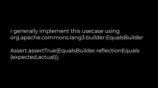 Java :How do I assert equality on two classes without an equals method?(5solution) смотреть онлайн
