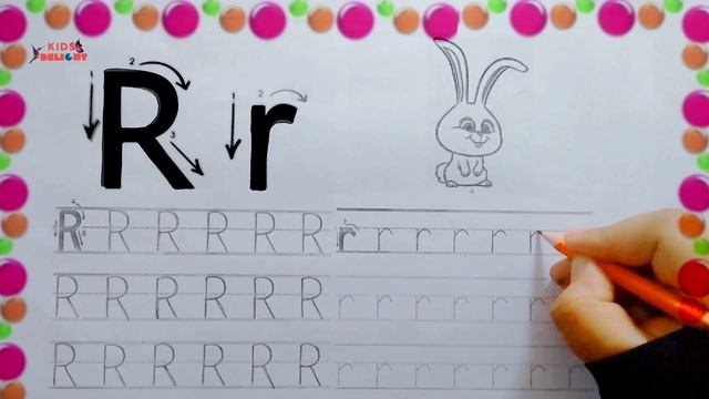 Tracing Alphabet Rr | Alphabets Practice For Toddlers | How to Write Small And Capital Letter Rr смотреть онлайн