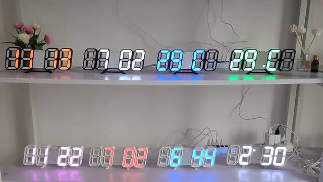 Эксклюзивные 3D светодиодные цифровые часы. смотреть онлайн