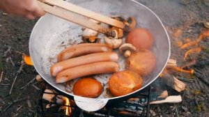 ? АНГЛИЙСКИЙ ЗАВТРАК НА КОСТРЕ ? ASMR КУЛИНАРИЯ НА ПРИРОДЕ