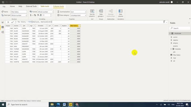 MAXX function in Power BI DAX with Examples | Power BI Real-time