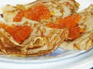 Блины с красной икрой - вкусные блины с начинкой.