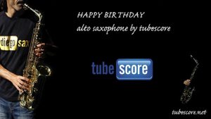 Happy Birthday Alto Saxophone by tubescore (Sheet Music in description)