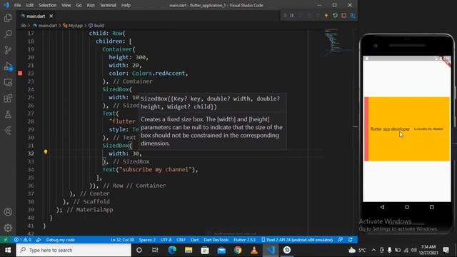 Flutter: SizedBox | Flutter Weekly Widgets | Ep 1 @flutter app developer