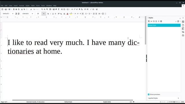 Applying manual hyphenation in LibreOffice Writer 6.3 смотреть онлайн