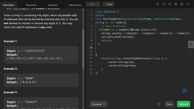 93. Restore IP Addresses | Leetcode POTD | 21January | Day 15