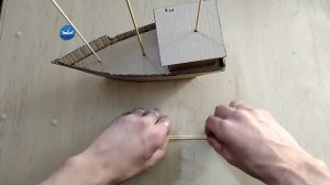 "Чёрная Жемчужина"/Парусник из картона/Cardboard sailboat/DIY