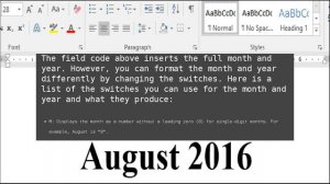 How to Insert the Current Month and Year in a Word Document That Automatically Updates