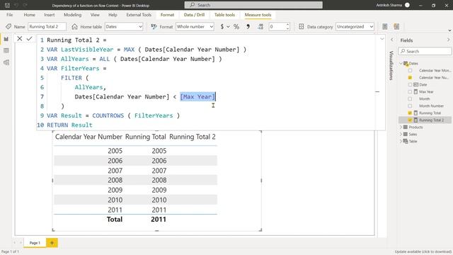 Dependency Of A Function On Row Context In DAX Explained With DAX Studio