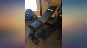 LINODI Adjustable Weight Bench, Workout Bench for Home Gym, Multi-Purpose Foldable review