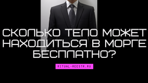 Сколько тело может находиться в морге бесплатно?