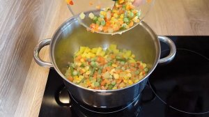 Овощной суп "Минутка". Вкусный и быстрый рецепт из свежих или замороженных овощей