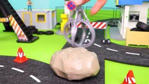 Excavadora coche de policía y bomberos, Buldocer Carros juguetes Cargadora - Excavator Toys