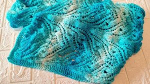 Палантин "Глаз Тигра" из пряжи Papatya batik silver в СП Символ года 2022 /2