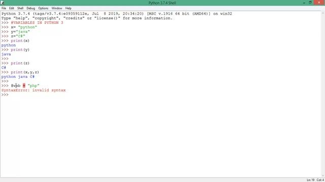 #5 Python 3 Tutorial | Single and Multiple Variables Assignment