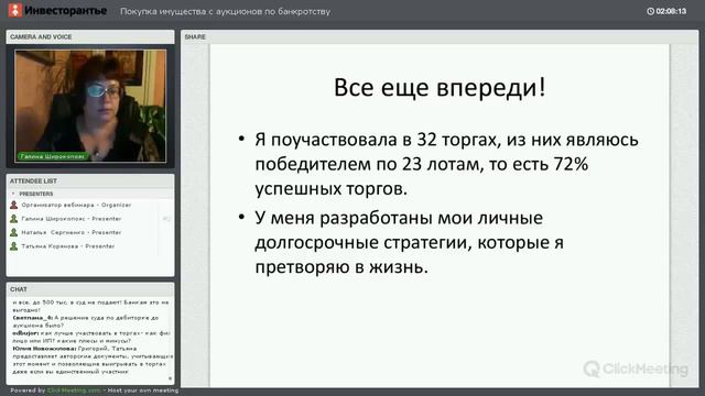 Советы инвестора на аукционах по банкротству. Галина Широкопояс - совет №1