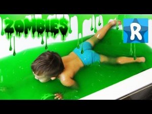 ★ Ванная Лизун SLIME BAFF Купаемся в СЛИЗИ Ищем сюрпризы Зомби Squishy Slime Baff Toy Challenge