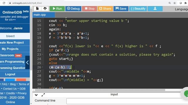 Bisection Method in C++ смотреть онлайн