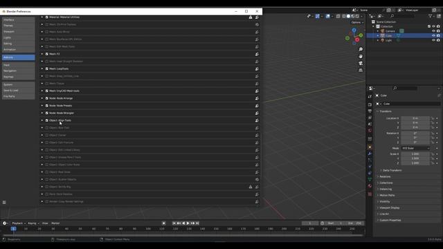 Первоначальная настройка blender