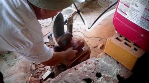 Мой станок из болгарки для резки кирпича