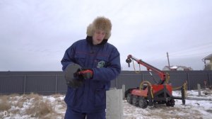Железобетонные винтовые #сваи. Механизированный монтаж. Построй Себе Дом.