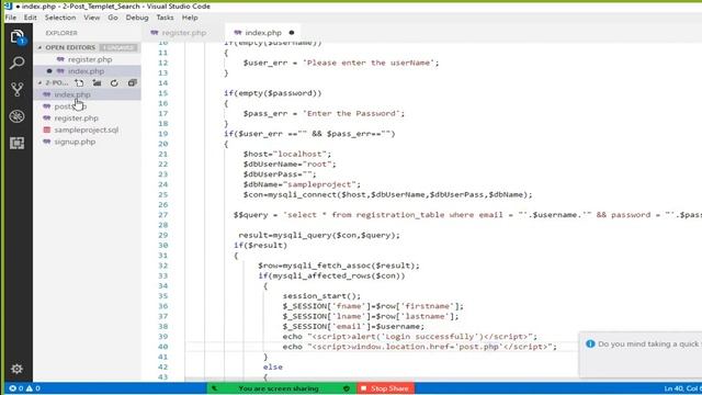 Searching Post in php | Why use Like operator in php | Join in php | Login, SignUp and Logout in ph