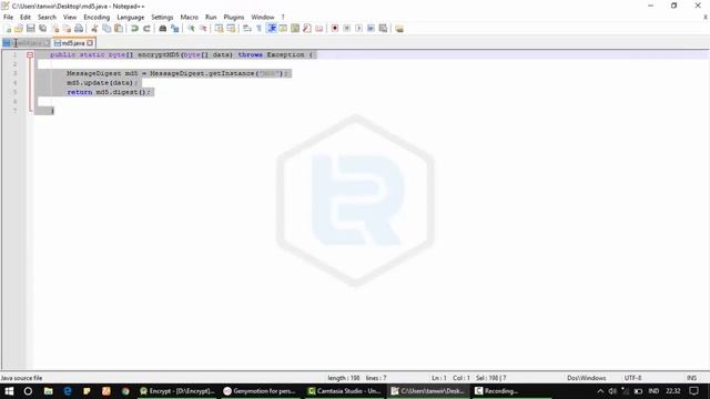 Android Studio - Make Encrypt use MD5 смотреть онлайн