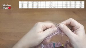 Пуловер с ажурной круглой кокеткой МК №5. По петельный  узор низа изделия.Часть 1