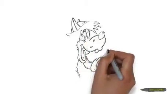 Как нарисовать Волка из "Ну, погоди!". смотреть онлайн