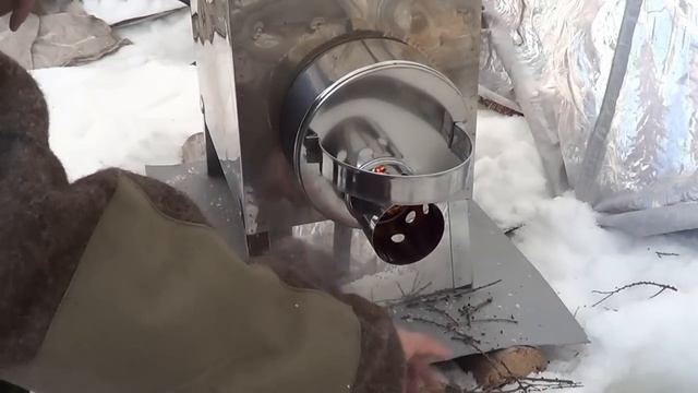 ЭКОНОМКА МАЛАЯ, экономная печка для палатки, режим тления смотреть онлайн