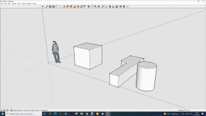3 SketchUp. Модификации. Инструмент вдавить/вытянуть