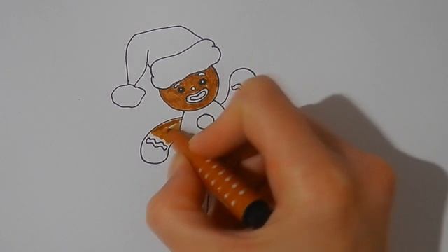 Как нарисовать НОВОГОДНЕГО ПРЯНИЧНОГО ЧЕЛОВЕЧКА/614/How to draw A Christmas GINGERBREAD MAN смотреть онлайн