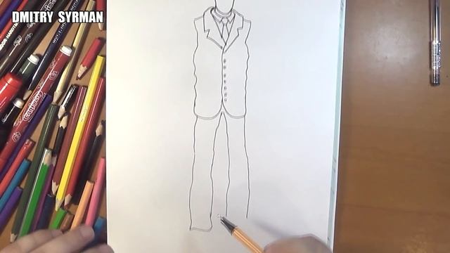 How to draw Slender, Как нарисовать Слэндера, Тонкого Человека смотреть онлайн