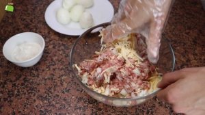 Рулет из фарша с яйцом и сыром || Рецепты закусок на праздничный стол || Новогоднее меню 2022