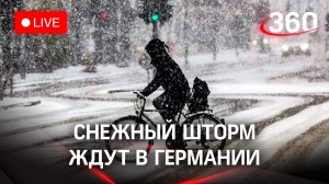 Жителям сказали сидеть дома. Мощный снежный ураган ждут в Германии. Прямая трансляция