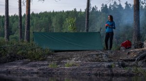 2 Дня 3 Озера в походе, Прорезали лодку, Рыбалка, Ночевка под тентом в дождь, без палатки