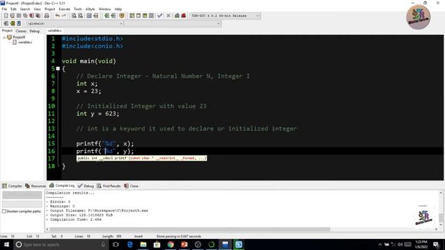 C Language | Variable (int)