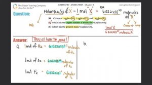 3.8 | Compare 1 mole of H2, 1 mole of O2, and 1 mole of F2. (a) Which has the largest number of