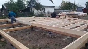 Каркасный дом, обвязка, лаги пола