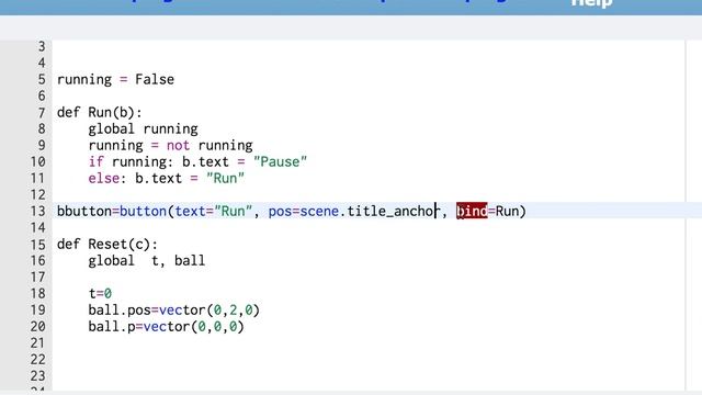 Add a Run and Reset Button to VPython смотреть онлайн