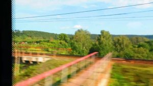 Вид из окна поезда - река Ирень (г.Кунгур, Пермский край)