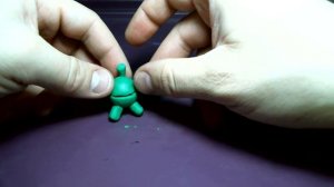 Лепим Ам-Няма из пластилина. Om Nom from plasticine.  Cut the Rope.